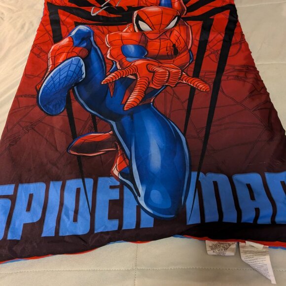 Marvel 2019 Spiderman, kids sleeping slumber bag, 26x46 in ,red/blue/multi - Picture 5 of 9
